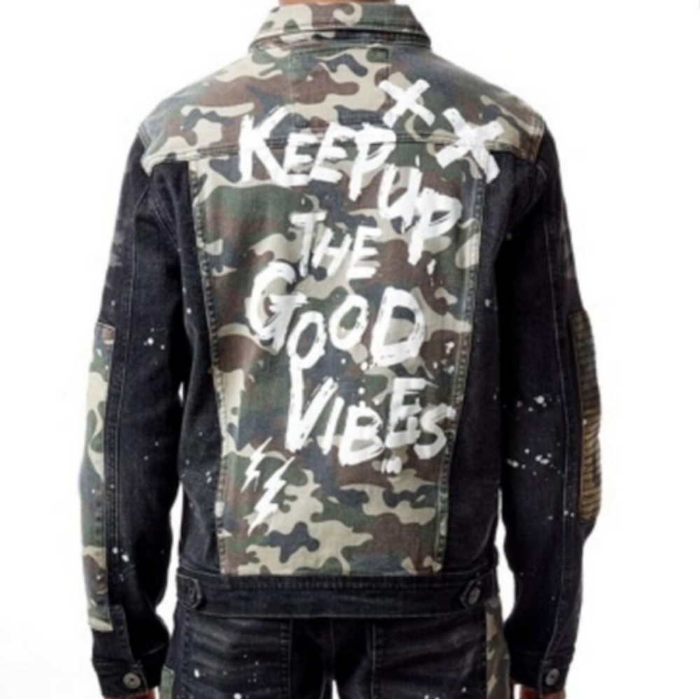 NWT Rebel Denim Camouflage Jacket Large - Picture 5 of 5
